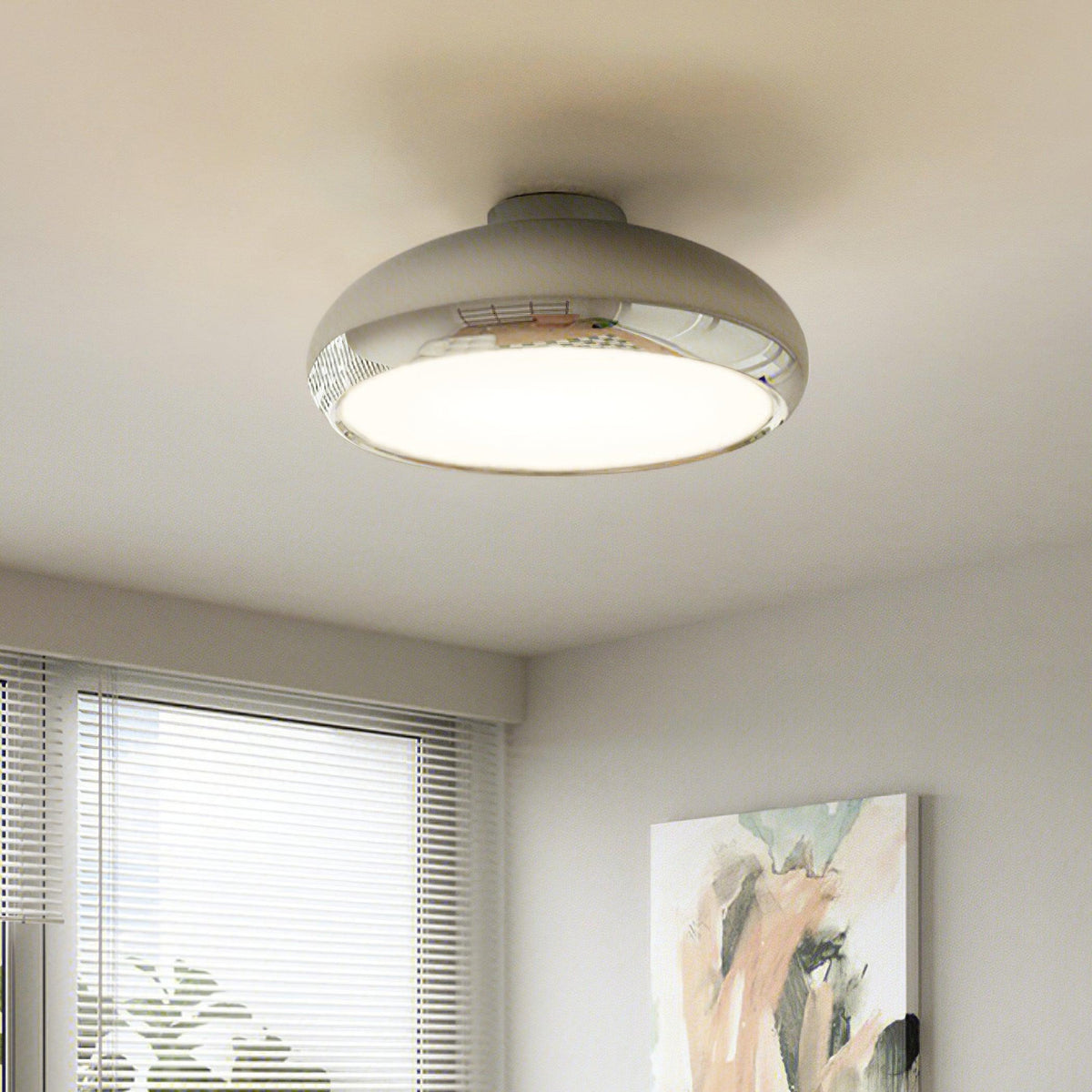 HARK Mirror-Chrome Flush Mount Ceiling Light