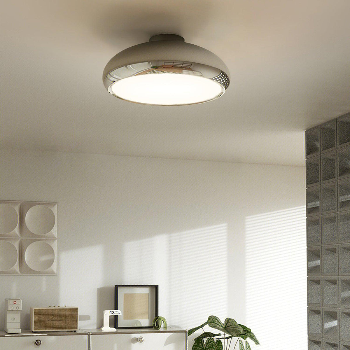 HARK Mirror-Chrome Flush Mount Ceiling Light