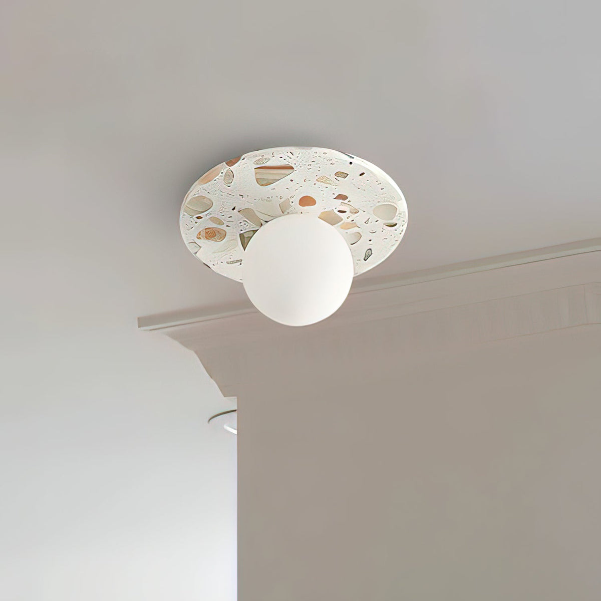 MIRELLA Terrazzo & Brass Ceiling Light