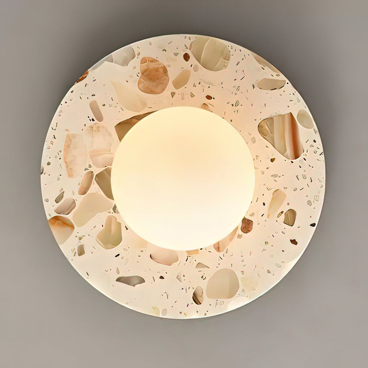 MIRELLA Terrazzo & Brass Ceiling Light