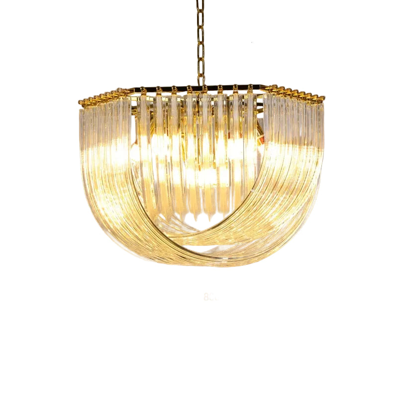 Aurora Gold Crystal Halo Chandelier
