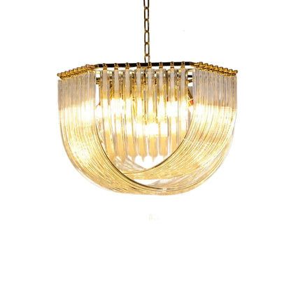 Aurora Gold Crystal Halo Chandelier