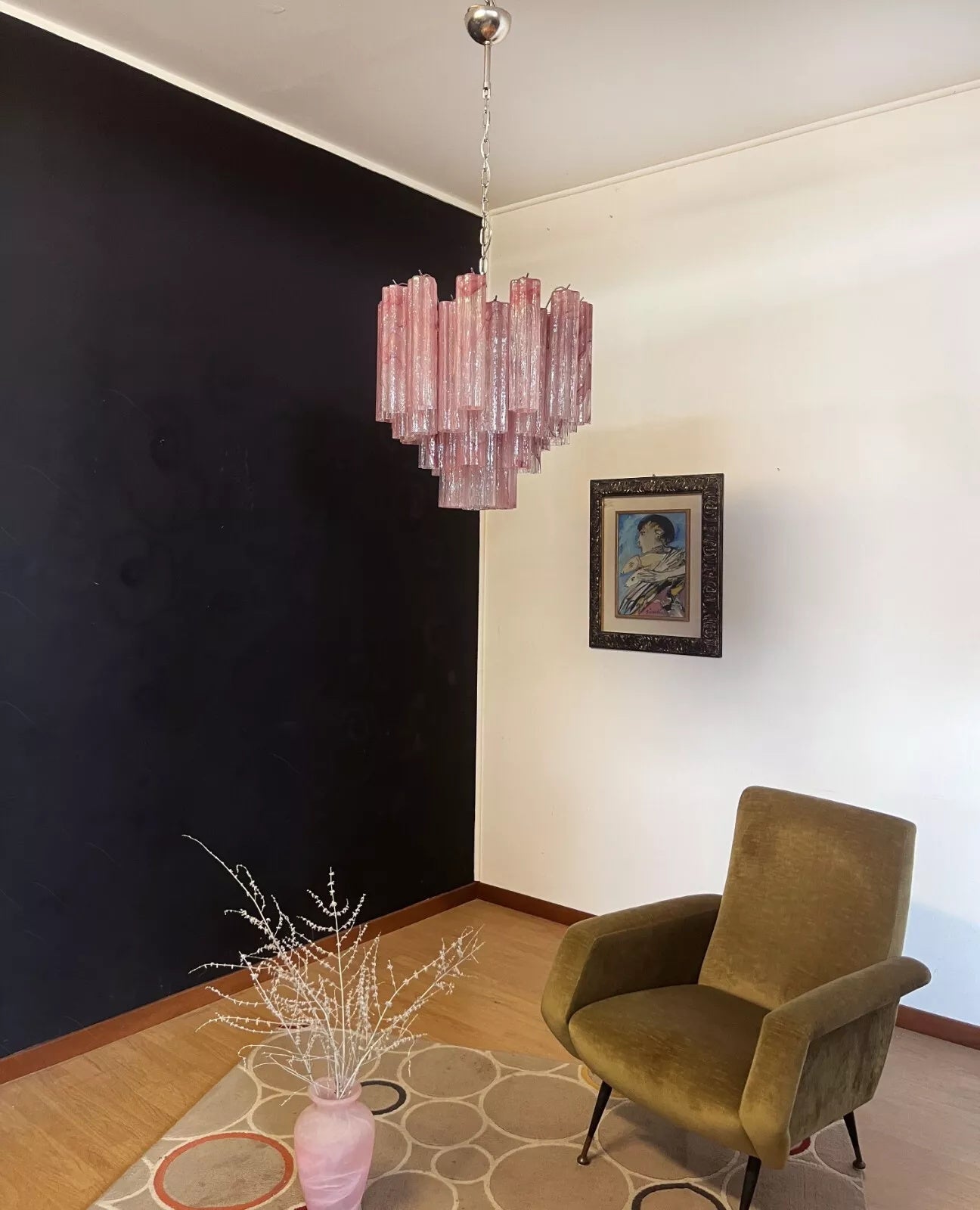 Blush Murano Cascade Chandelier