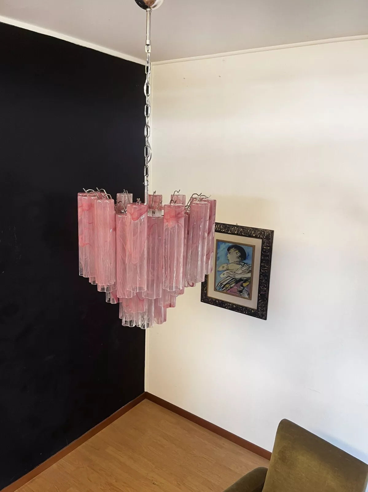 Blush Murano Cascade Chandelier