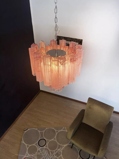 Blush Murano Cascade Chandelier
