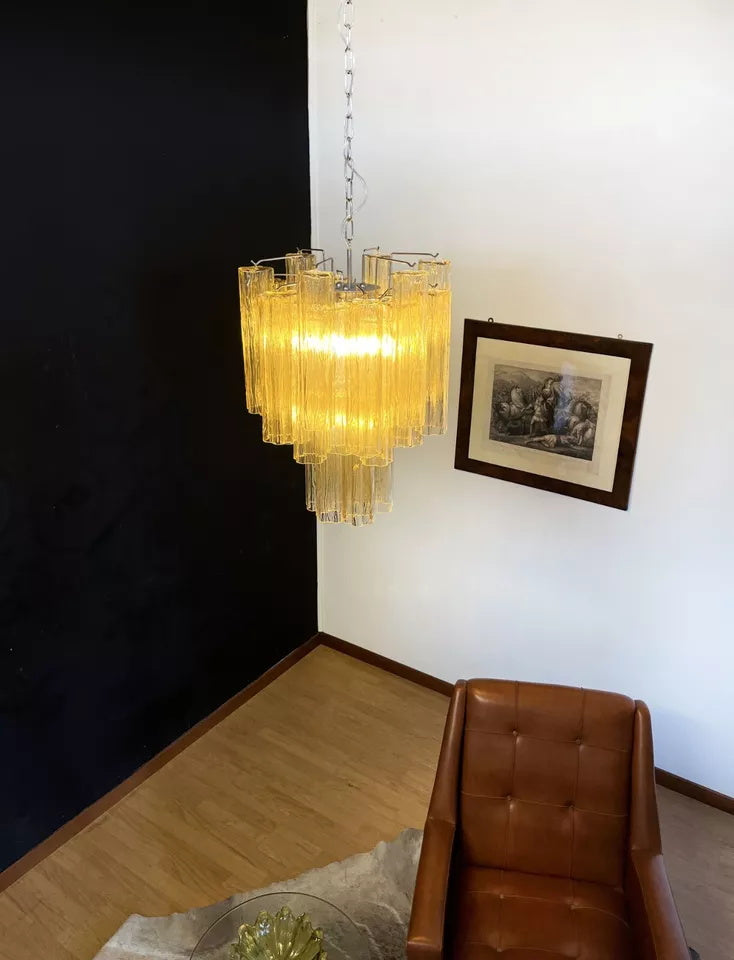 Blush Murano Cascade Chandelier