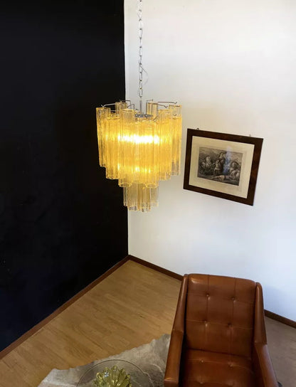 Blush Murano Cascade Chandelier