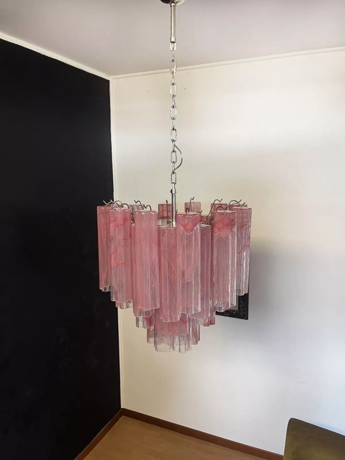Blush Murano Cascade Chandelier