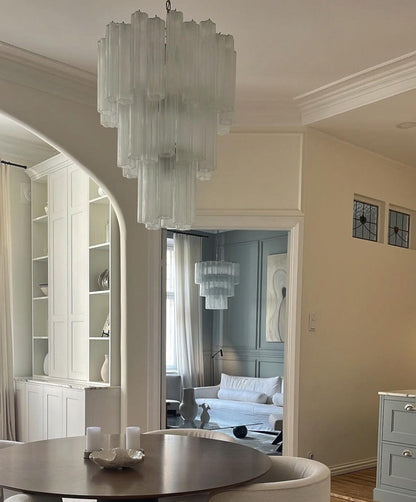 Blush Murano Cascade Chandelier