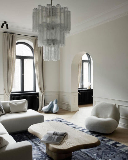 Blush Murano Cascade Chandelier