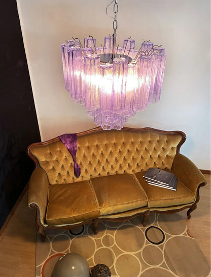 Blush Murano Cascade Chandelier