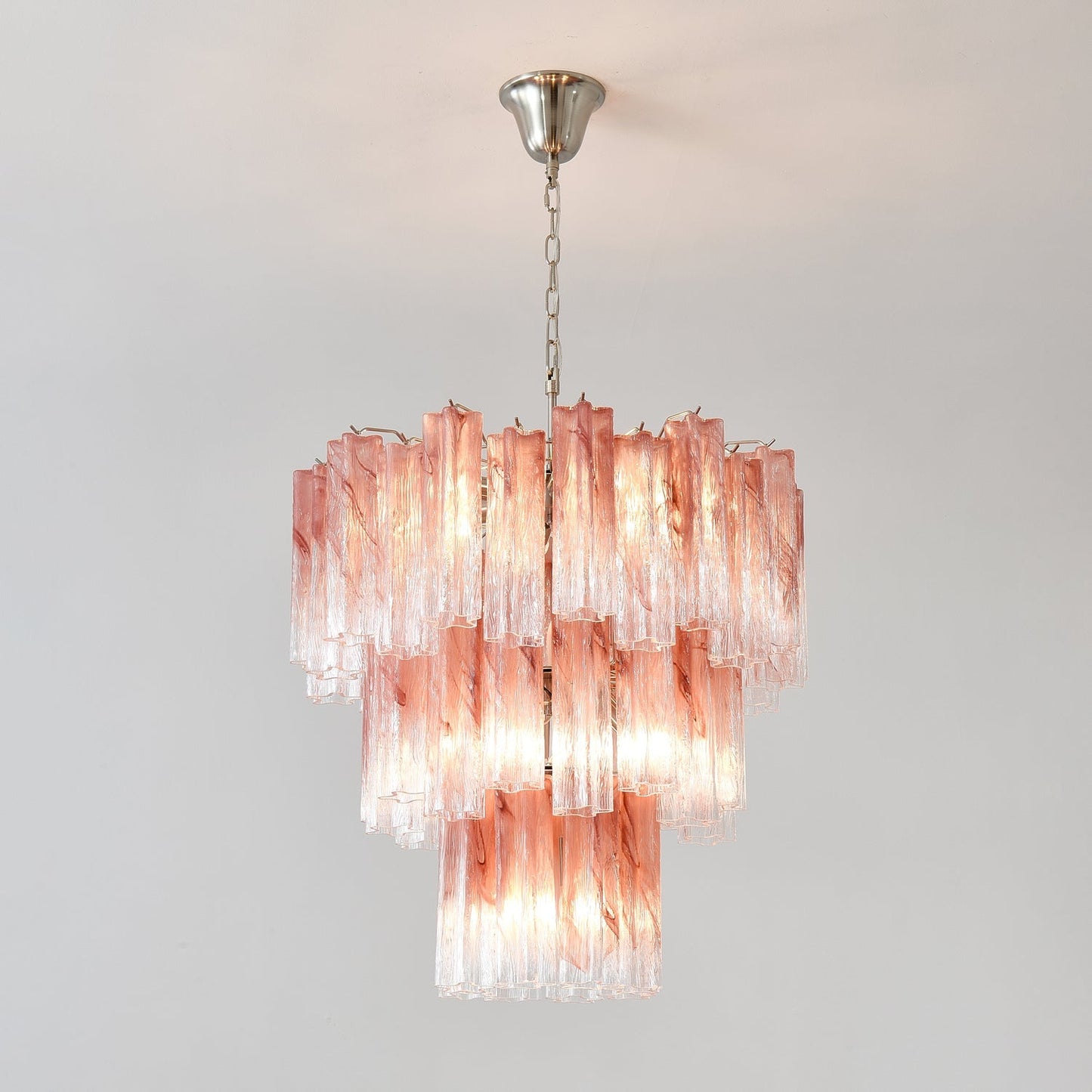 Blush Murano Cascade Chandelier