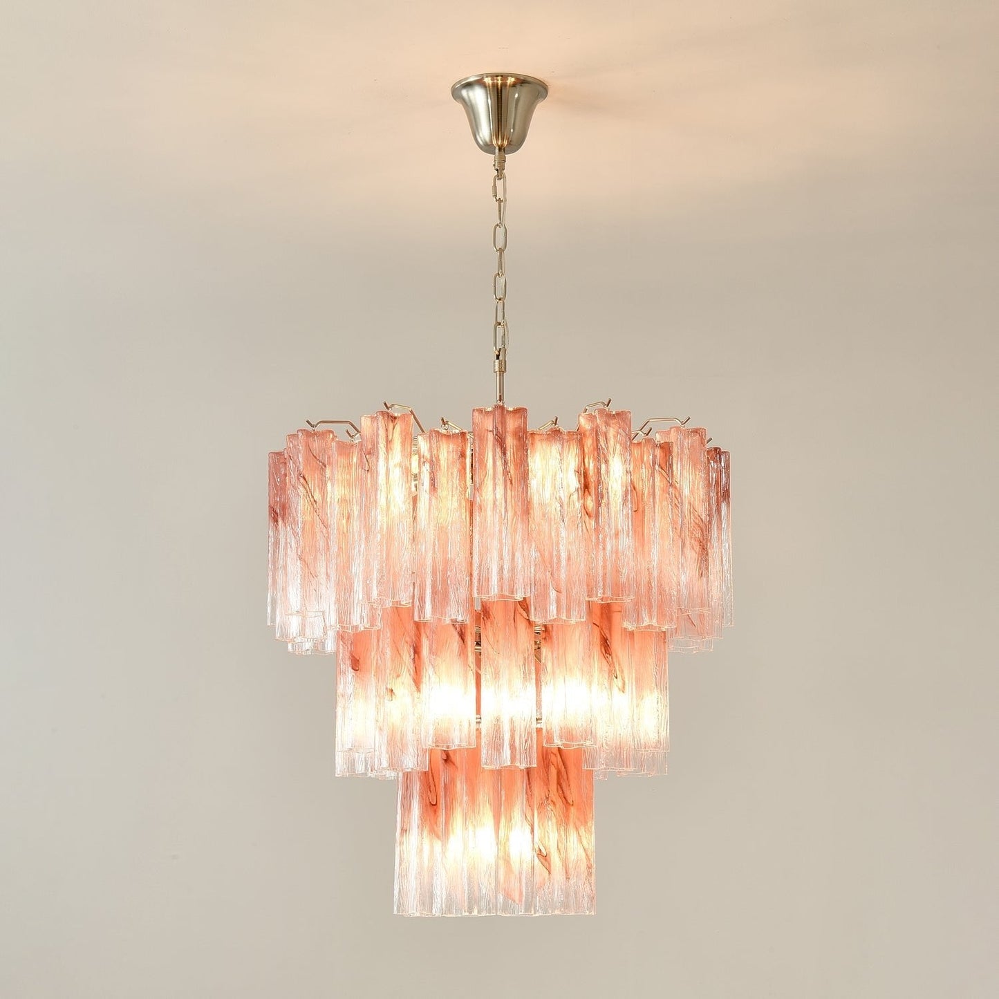 Blush Murano Cascade Chandelier