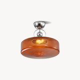 MIELLE Amber Glass Flush Mount Ceiling Light