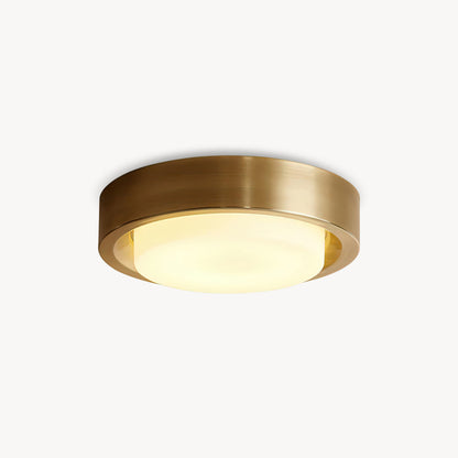 OTTAVIA Brass Halo Flush Mount Ceiling Light