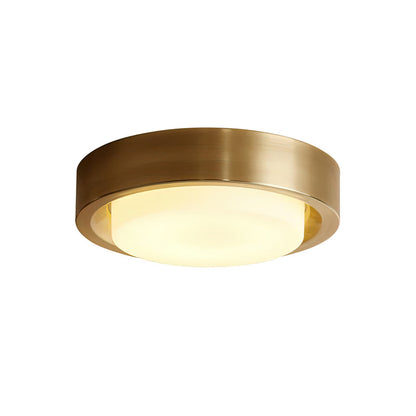 OTTAVIA Brass Halo Flush Mount Ceiling Light