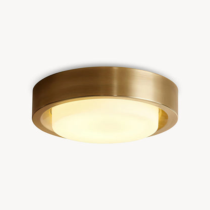OTTAVIA Brass Halo Flush Mount Ceiling Light