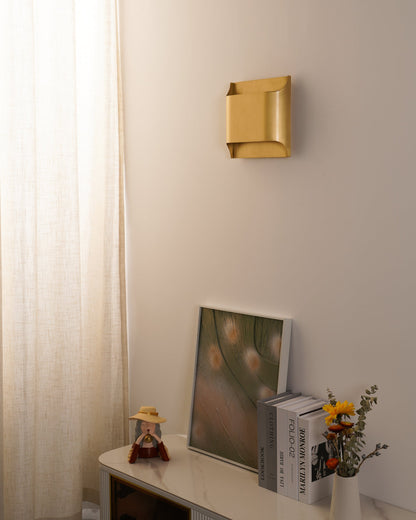 Arc Fold Brass Wall Sconce