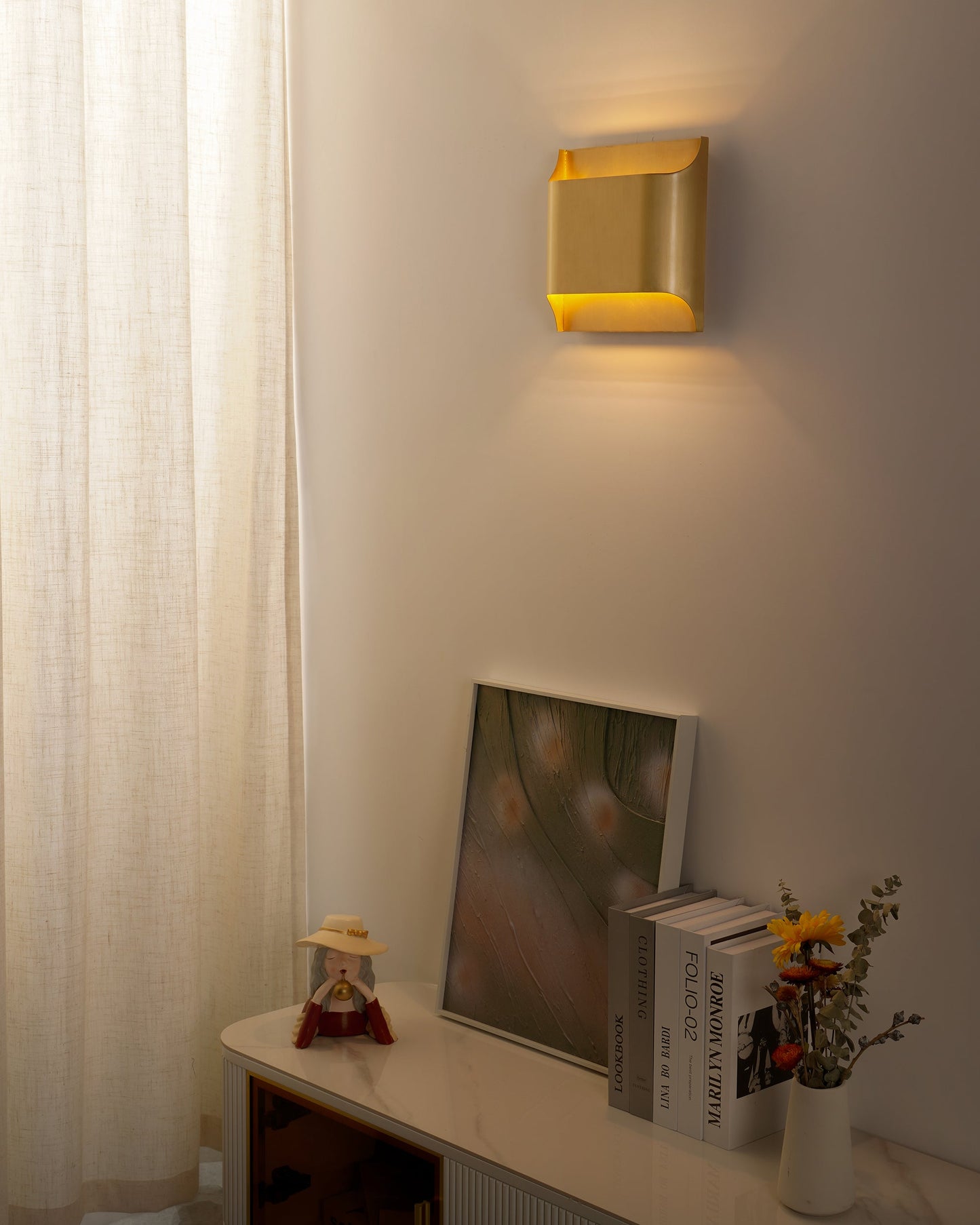 Arc Fold Brass Wall Sconce
