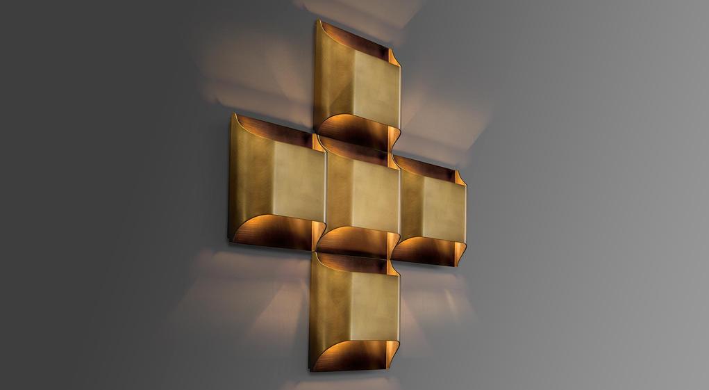 Arc Fold Brass Wall Sconce