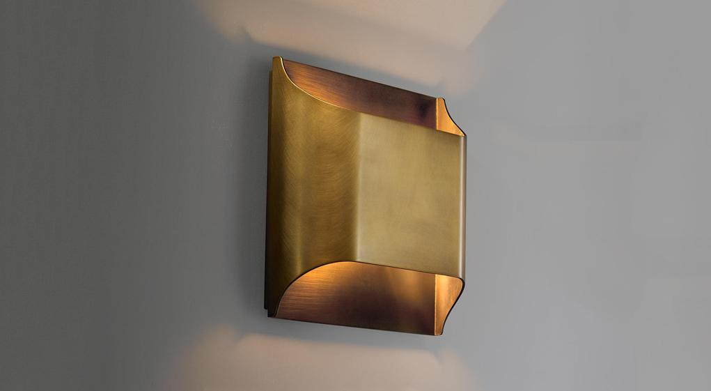 Arc Fold Brass Wall Sconce