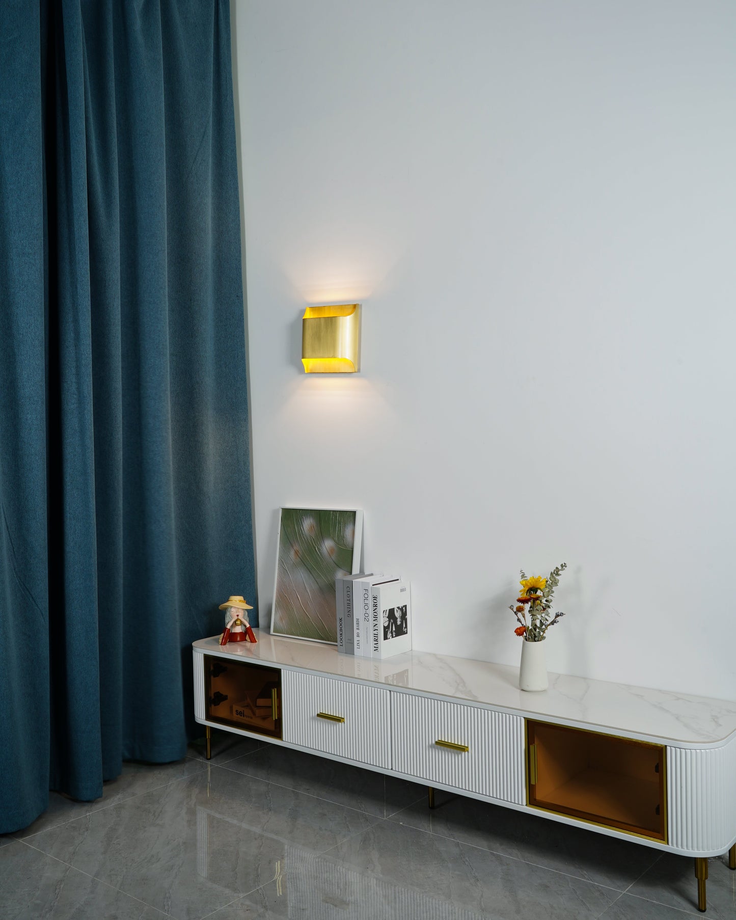 Arc Fold Brass Wall Sconce
