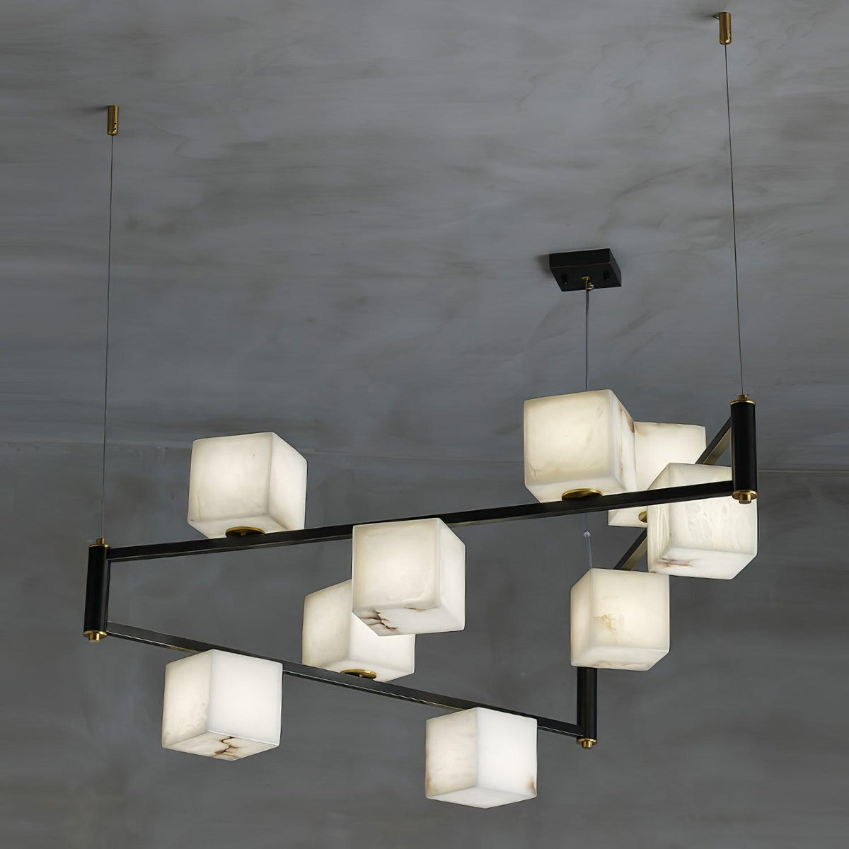 SCRIGNO Alabaster Box Chandelier