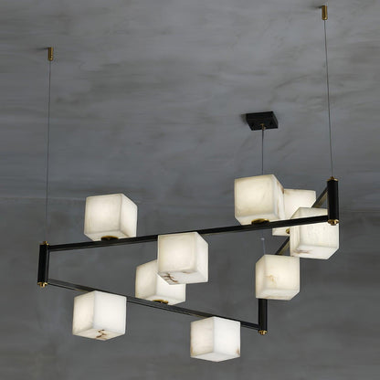 SCRIGNO Alabaster Box Chandelier