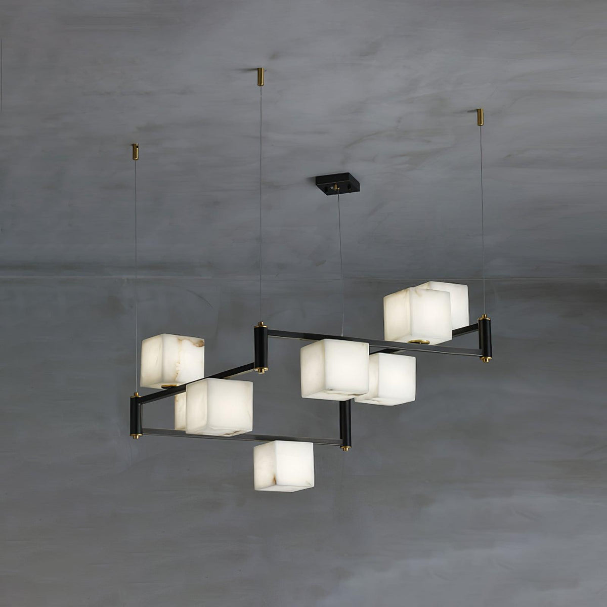 SCRIGNO Alabaster Box Chandelier