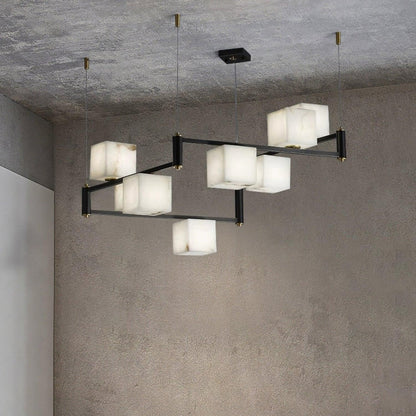 SCRIGNO Alabaster Box Chandelier