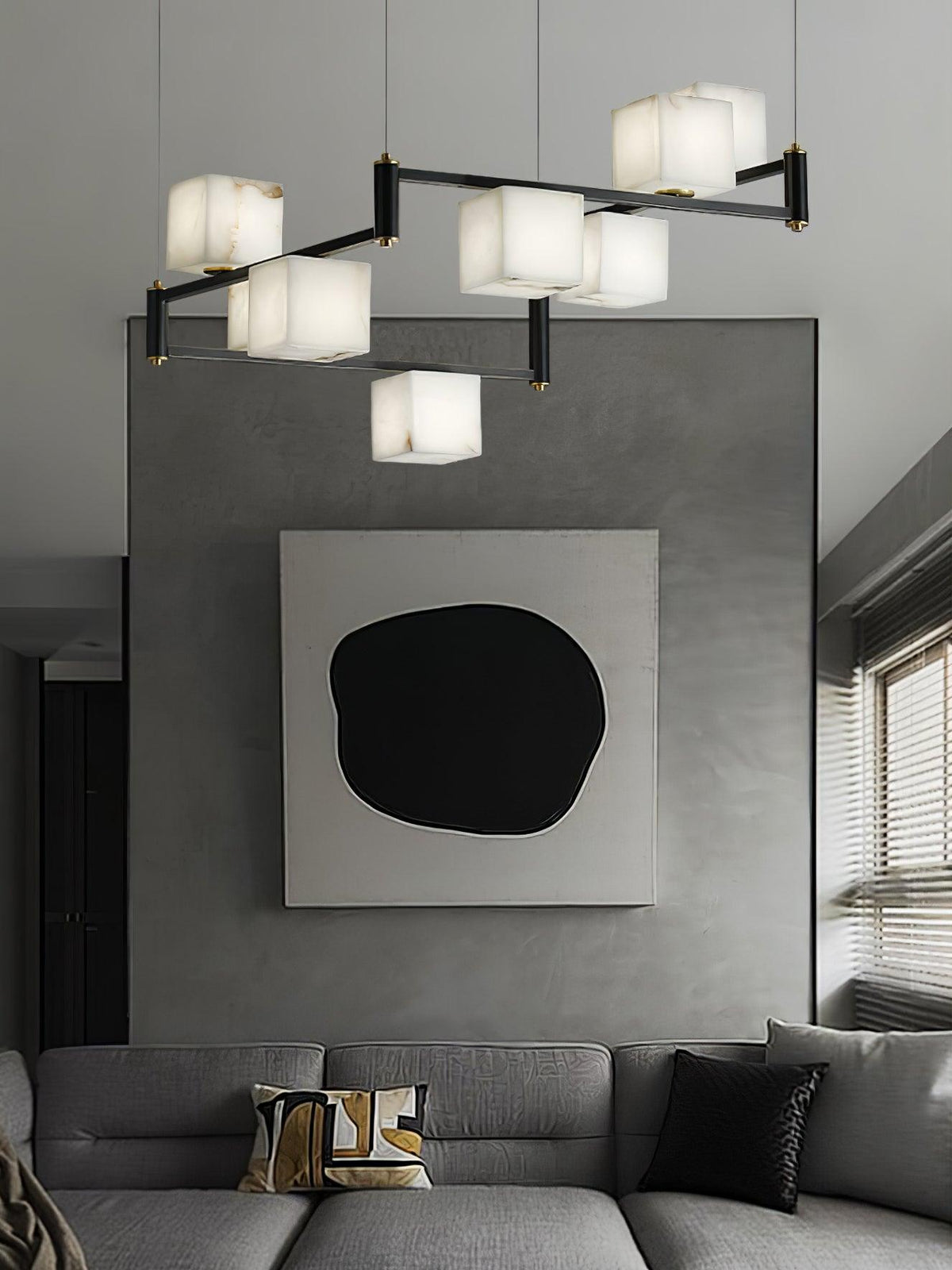 SCRIGNO Alabaster Box Chandelier