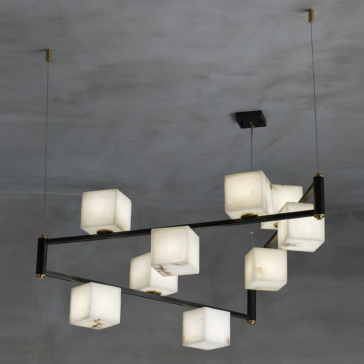 SCRIGNO Alabaster Box Chandelier