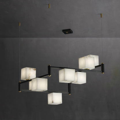 SCRIGNO Alabaster Box Chandelier