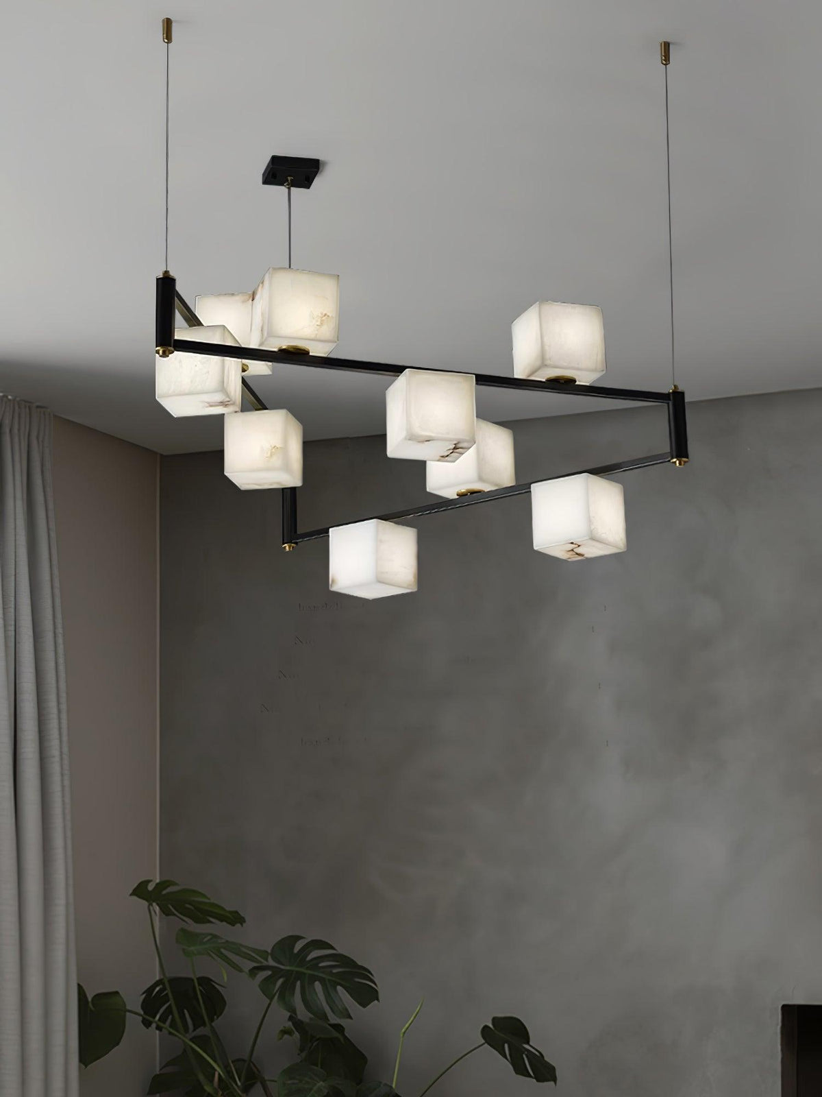 SCRIGNO Alabaster Box Chandelier