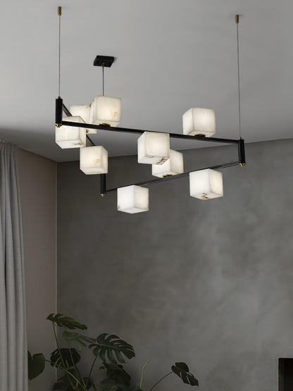 SCRIGNO Alabaster Box Chandelier