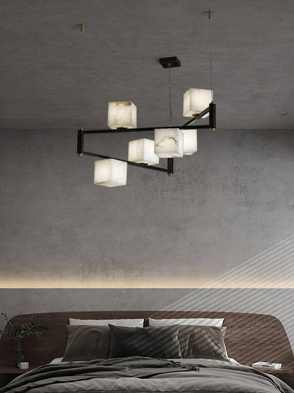 SCRIGNO Alabaster Box Chandelier