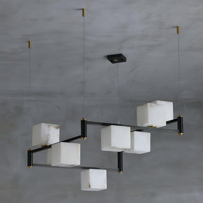 SCRIGNO Alabaster Box Chandelier