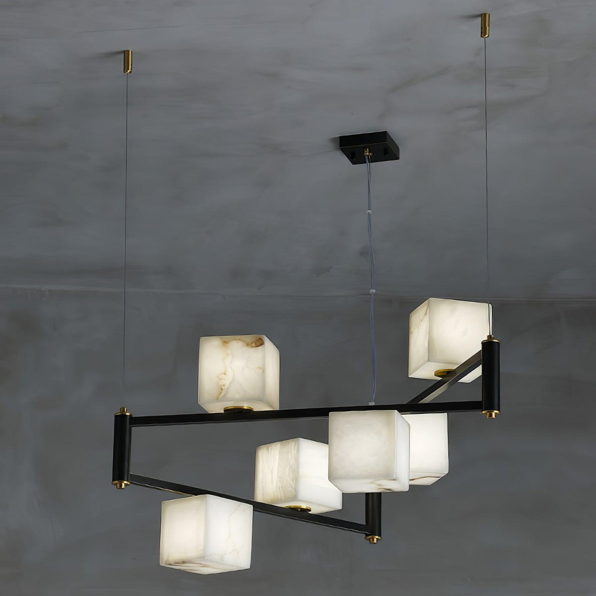 SCRIGNO Alabaster Box Chandelier