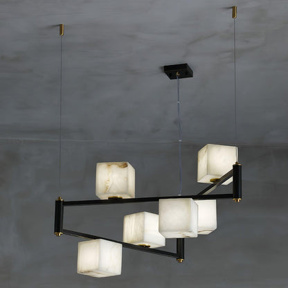 SCRIGNO Alabaster Box Chandelier