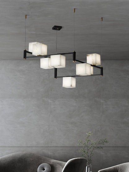 SCRIGNO Alabaster Box Chandelier