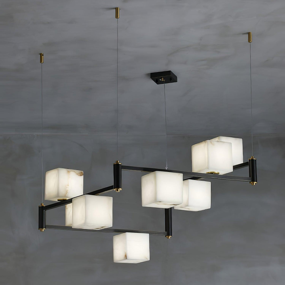 SCRIGNO Alabaster Box Chandelier