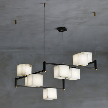SCRIGNO Alabaster Box Chandelier
