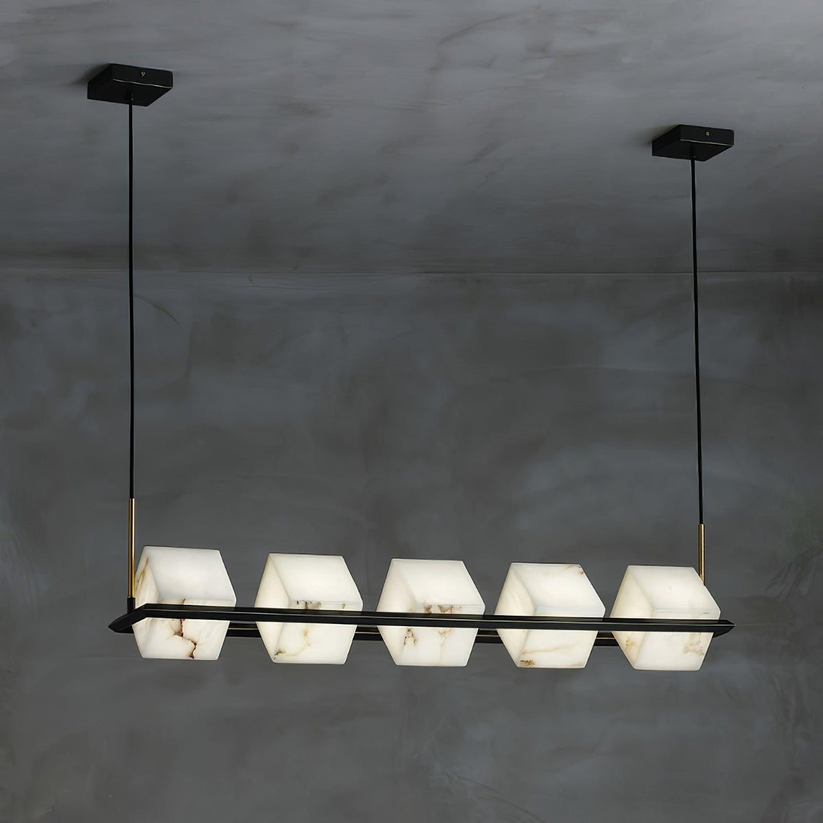 SCRIGNO Alabaster Box Chandelier