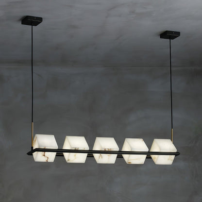 SCRIGNO Alabaster Box Chandelier