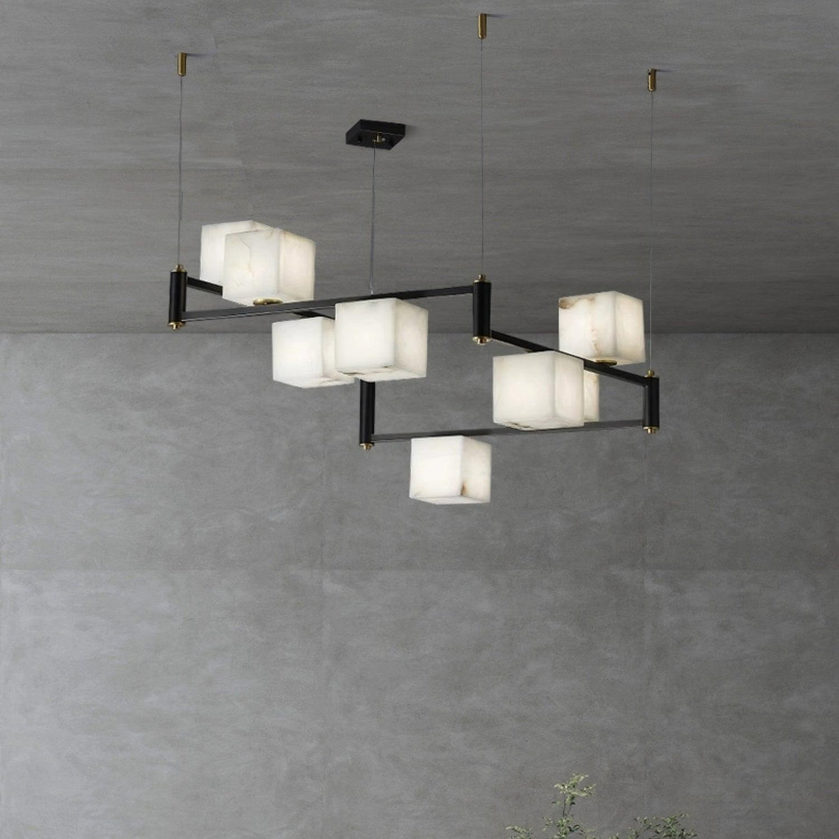 SCRIGNO Alabaster Box Chandelier
