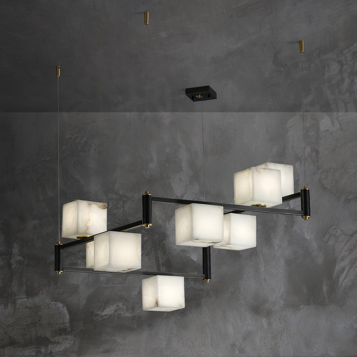 SCRIGNO Alabaster Box Chandelier