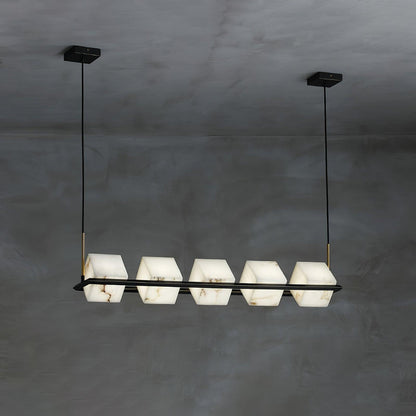 SCRIGNO Alabaster Box Chandelier