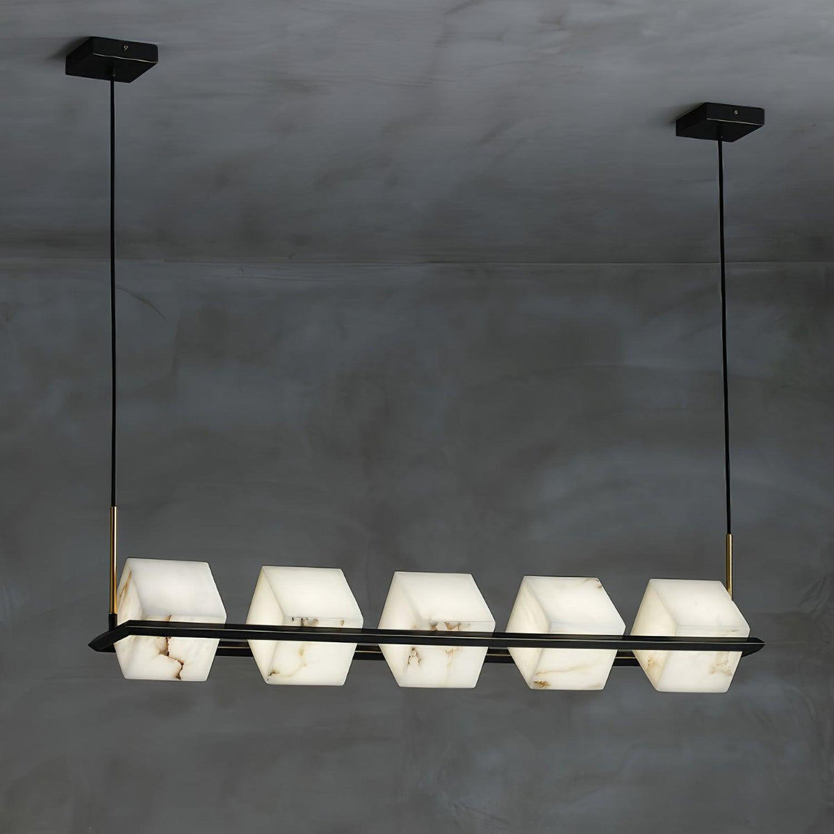 SCRIGNO Alabaster Box Chandelier