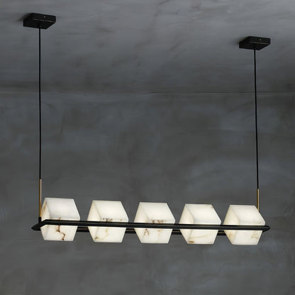 SCRIGNO Alabaster Box Chandelier