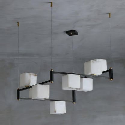 SCRIGNO Alabaster Box Chandelier